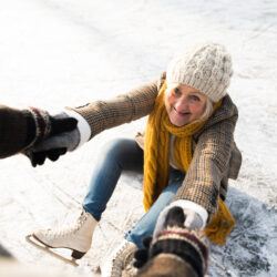 Women with stress urinary incontinence enjoying ice skating | CU Urogynecology | Aurora, CO